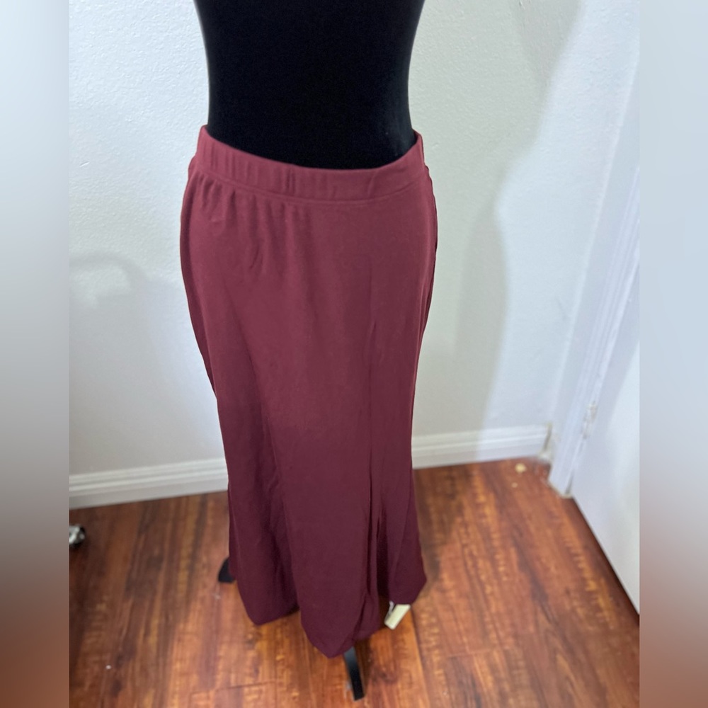 OGL Women's Maxi Skirt in Wine - Picture 2 of 5
